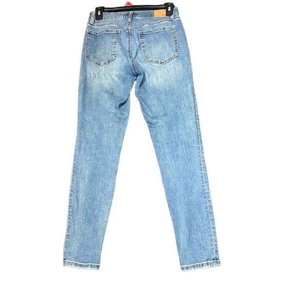 Aero Blue Jeans Womens 6 High Rise Distressed Ripped Edgy Stretch Modern Classic - Picture 4 of 16